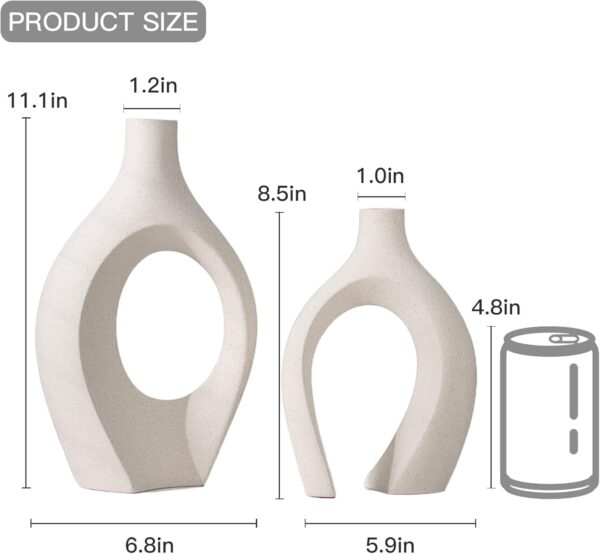Snuggle Hollow Ceramic Vase Set of 2