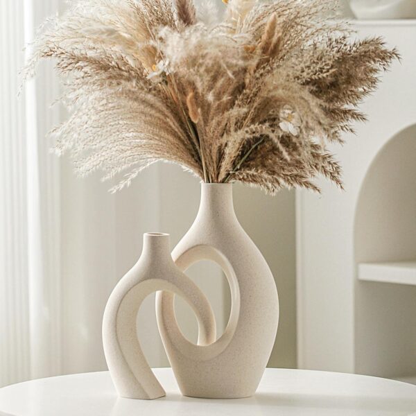 Snuggle Hollow Ceramic Vase Set of 2