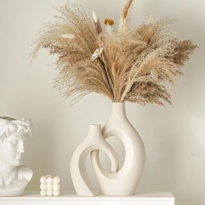 Snuggle Hollow Ceramic Vase Set of 2