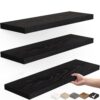 Modern Black Floating Wall Shelves