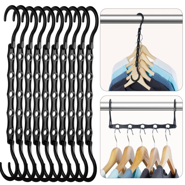 Compact Magic Hangers – 10-Pack Space-Saving Closet Organizers for Heavy Clothes