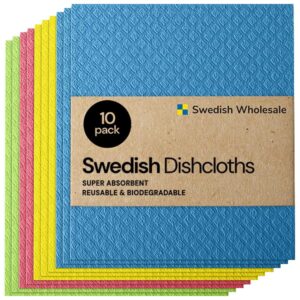 Special Swedish Dishcloths 10-Pack – Eco-Friendly, Reusable, Odor-Free Cleaning Cloths