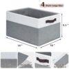 Set of 4 Fabric Storage Bins with Handles – 14"x10" Closet & Shelf Organizer