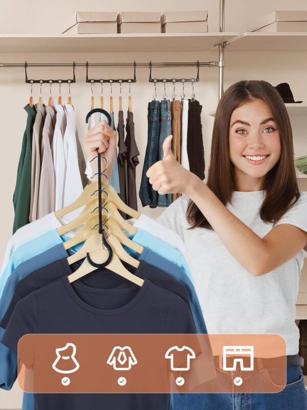 Compact Magic Hangers – 10-Pack Space-Saving Closet Organizers for Heavy Clothes