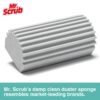 4-Pack Damp Dusting Sponges – Reusable Grey Cleaning Pads for Blinds, Fan Blades, Floorboards, Vents, Mirrors