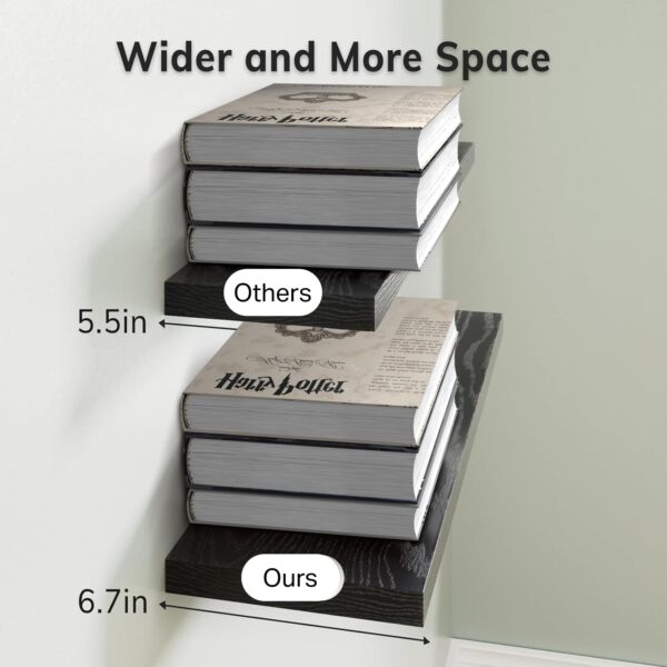 Modern Black Floating Wall Shelves