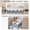 Set of 4 Fabric Storage Bins with Handles – 14"x10" Closet & Shelf Organizer