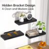 Modern Black Floating Wall Shelves