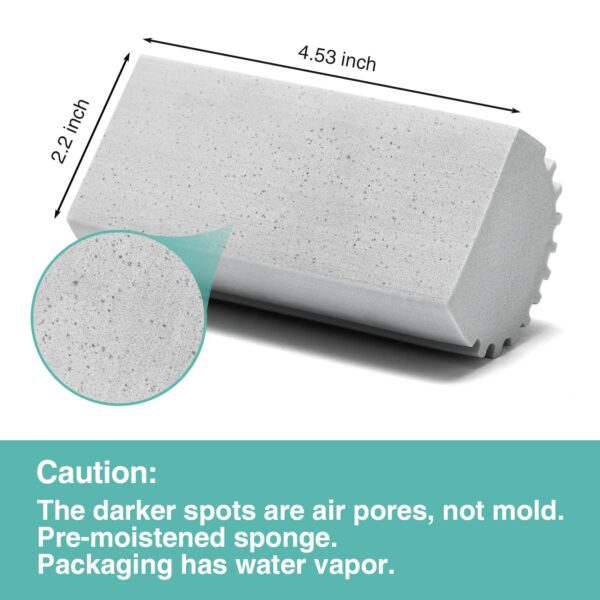 4-Pack Damp Dusting Sponges – Reusable Grey Cleaning Pads for Blinds, Fan Blades, Floorboards, Vents, Mirrors