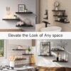 Modern Black Floating Wall Shelves