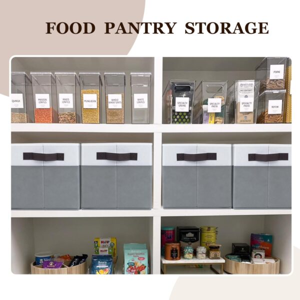 Set of 4 Fabric Storage Bins with Handles – 14"x10" Closet & Shelf Organizer