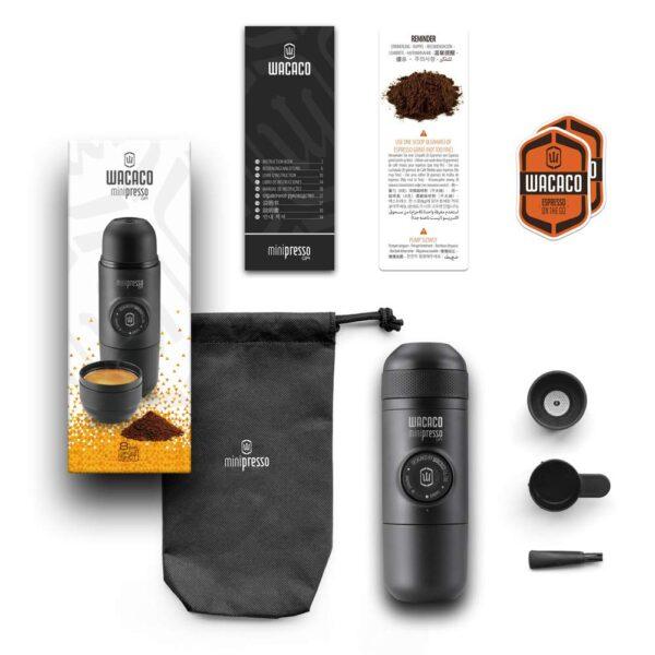 WACACO Minipresso GR, Portable Espresso Maker, Uses Ground Coffee, Hand-Operated, Ideal for Travel and Camping