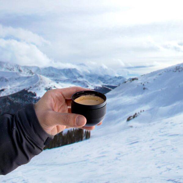WACACO Minipresso GR, Portable Espresso Maker, Uses Ground Coffee, Hand-Operated, Ideal for Travel and Camping