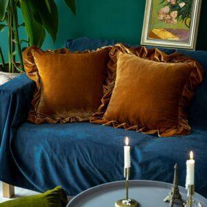 Velvet Throw Pillow Covers (Set of 2)