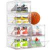 Stackable Shoe Storage Boxes (Set of 6)