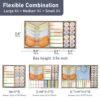 12-Pack Foldable Drawer Organizers – Fabric Storage Bins & Dividers for Clothes, Baby Items, Underwear, Socks, Nursery & Dresser Drawers (Beige)