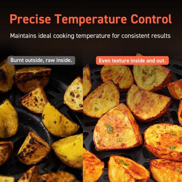 COSORI Air Fryer 9-in-1, Compact & Large 6-Qt, Fast Turbo Modes, 90–450°F Precise Heat for Even Results, Up to 95% Less Oil*, Roast, Bake, Dry, Reheat, Frozen, Broil, Proof, 120V, TurboBlaze, Ceramic