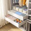 12-Pack Foldable Drawer Organizers – Fabric Storage Bins & Dividers for Clothes, Baby Items, Underwear, Socks, Nursery & Dresser Drawers (Beige)