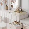 12-Pack Foldable Drawer Organizers – Fabric Storage Bins & Dividers for Clothes, Baby Items, Underwear, Socks, Nursery & Dresser Drawers (Beige)