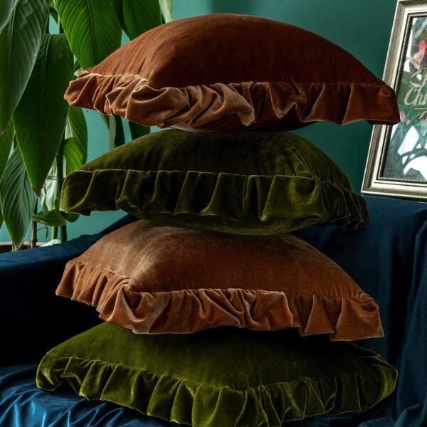 Velvet Throw Pillow Covers (Set of 2)