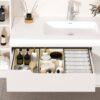 12-Pack Foldable Drawer Organizers – Fabric Storage Bins & Dividers for Clothes, Baby Items, Underwear, Socks, Nursery & Dresser Drawers (Beige)