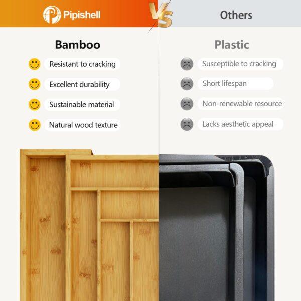 Expandable Bamboo Drawer Organizer